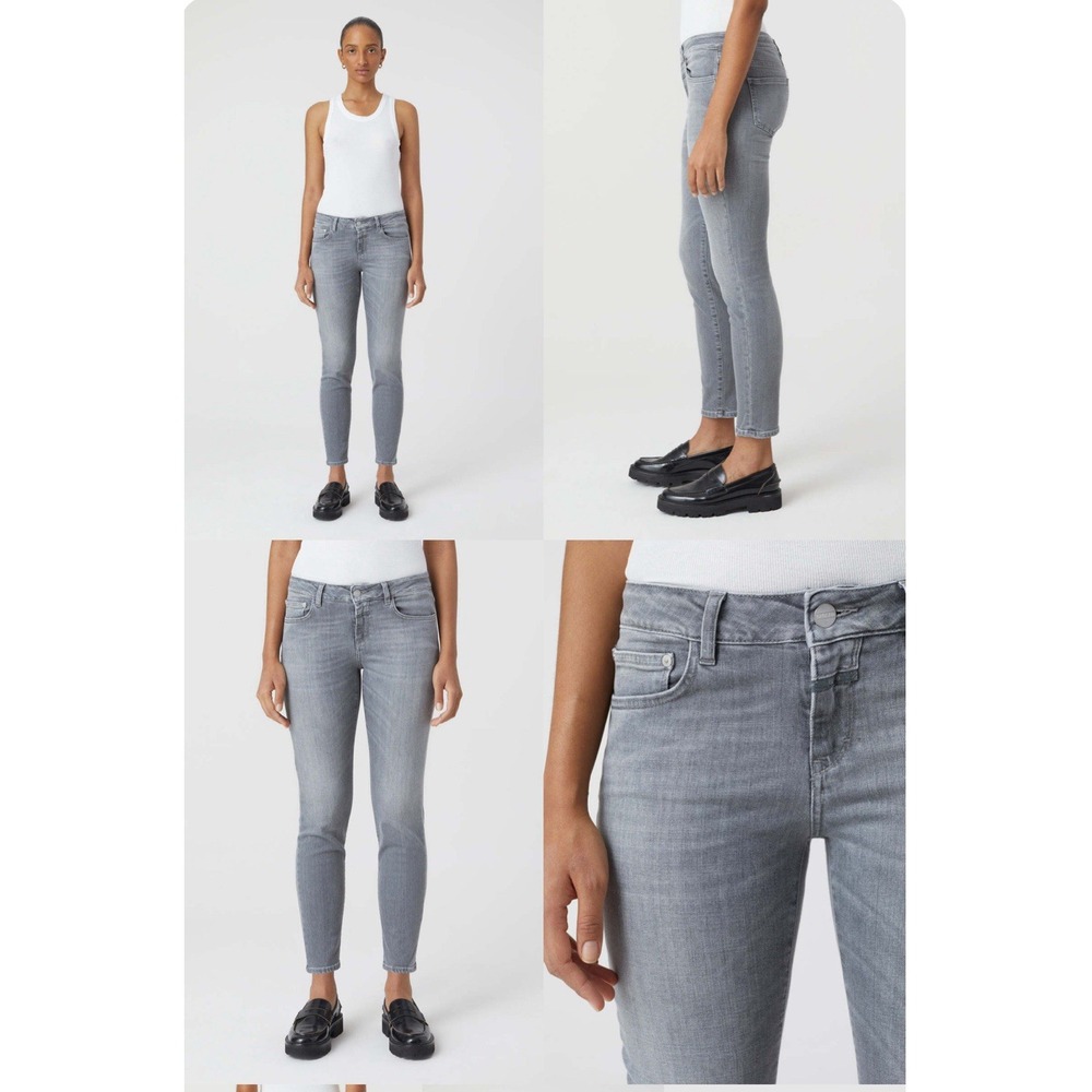 Anthropologie Closed Baker Skinny Jeans Size 27 Mid Gray‎ Made In Italy Cropped